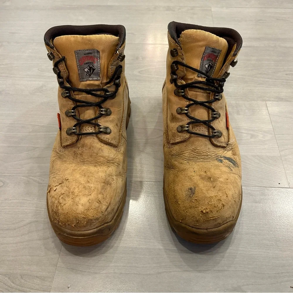 Herman Survivors Work Boots Mens 11W Leather Steel Toe Waterproof MNHS46DP001 - Picture 3 of 15